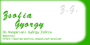 zsofia gyorgy business card