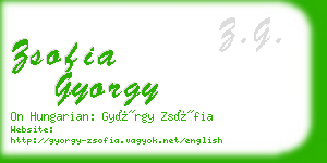 zsofia gyorgy business card